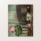  Stilleven met Retro Radio Legpuzzel (Verticaal)