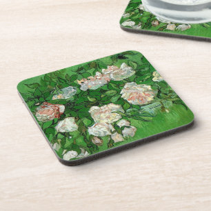 Stilleven met roze rozen door Vincent van Gogh Bier Onderzetter