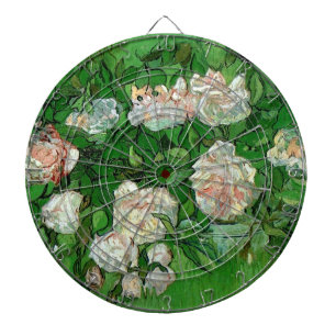 Stilleven met roze rozen door Vincent van Gogh Dartbord
