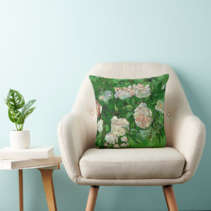 Stilleven met roze rozen door Vincent van Gogh Kussen