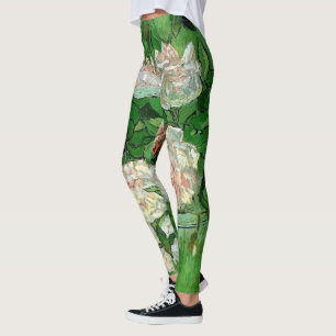 Stilleven met roze rozen door Vincent van Gogh Leggings