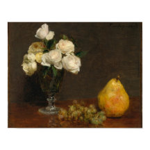 Stilleven met Rozen en vruchten Henri Fantin-Latou