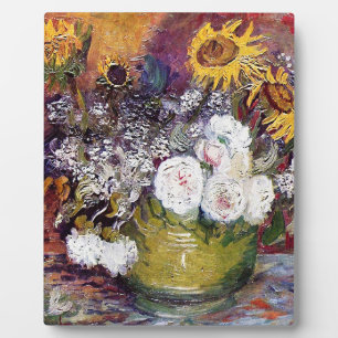 Stilleven met rozen en zonnebloemen - Van Gogh  Fotoplaat