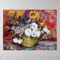 Stilleven met Rozen en zonnebloemen - Van Gogh