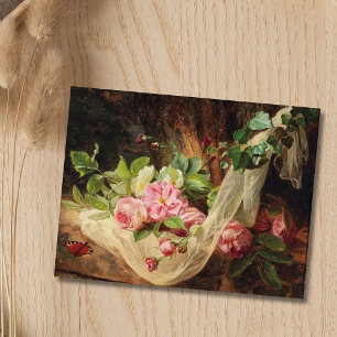 Stilleven met Rozen op een bosbodem - Lach A. Briefkaart