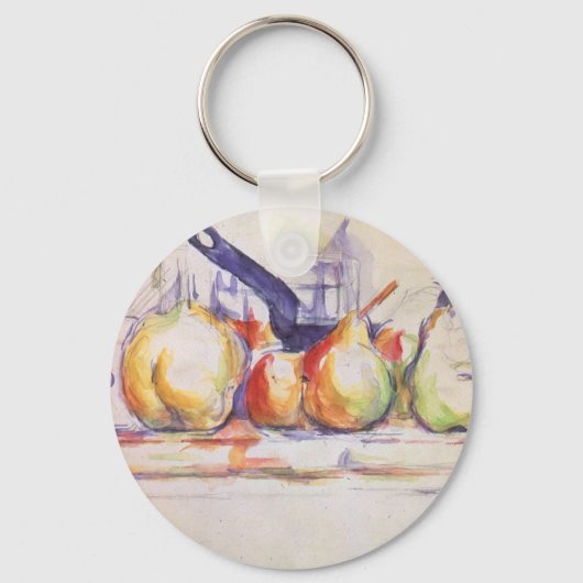 Stilleven met sauspannekoek door Paul Cezanne Sleutelhanger (Voorkant)