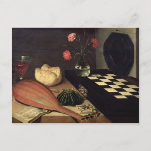 Stilleven met schaakbord, 1630 briefkaart