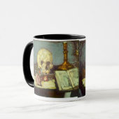 Stilleven met schedel, kaars en boek door Paul Cez Mok (Voorkant links)