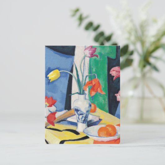 Stilleven met tulpen | Samuel John Peploe Briefkaart (Staand voorkant)