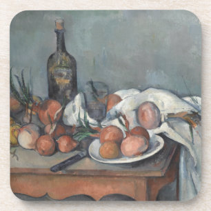 Stilleven met uien, olieverfschilderij, Paul Cezan Bier Onderzetter