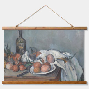 Stilleven met uien, olieverfschilderij, Paul Cezan Hangend Wandkleed