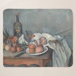 Stilleven met uien, olieverfschilderij, Paul Cezan Sherpa Deken