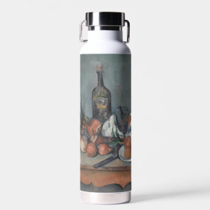 Stilleven met uien, olieverfschilderij, Paul Cezan Waterfles