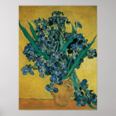 Stilleven met vaas met irissen door Vincent van Go Poster (Voorkant)