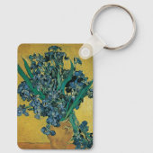 Stilleven met vaas met irissen van Vincent van Gog Sleutelhanger (Achterkant)