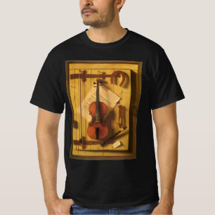 Stilleven met viool en muziek van William Harnett T-shirt
