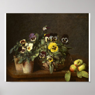 Stilleven met viooltjes van Henri Fantin-Latour Poster