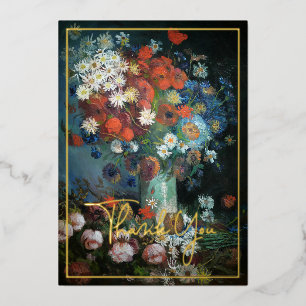 Stilleven met weidebloemen   Vincent van Gogh Folie Feestdagenkaart