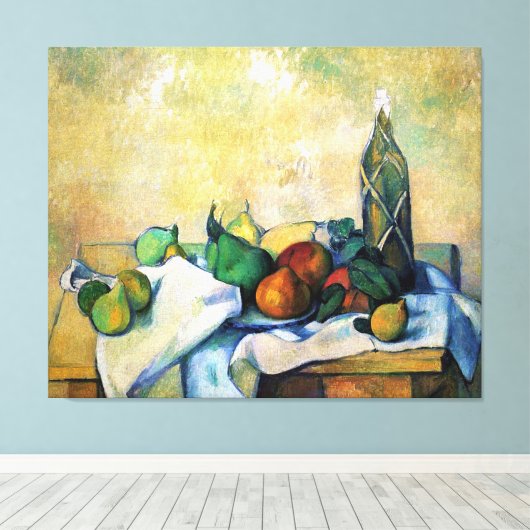 Stilleven ~ Paul Cézanne Canvas Afdruk (Insitu (Houten vloer))
