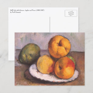 Stilleven Quince, Appels, Peren door Paul Cezanne Briefkaart