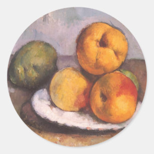 Stilleven Quince, Appels, Peren door Paul Cezanne Ronde Sticker