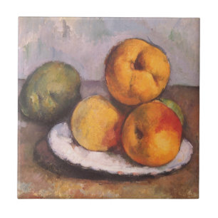 Stilleven Quince, Appels, Peren door Paul Cezanne Tegeltje