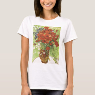 Stilleven - Rode klaprozen en madeliefjes T-shirt