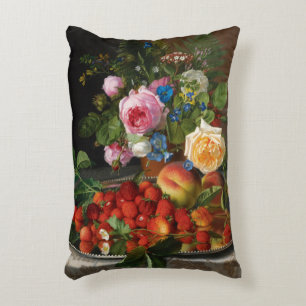 Stilleven Rozen en Aardbeien door Otto Ottesen Accent Kussen