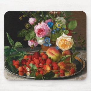 Stilleven Rozen en Aardbeien door Otto Ottesen Muismat