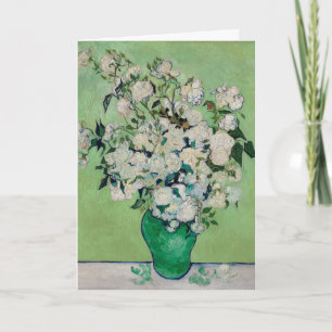 Stilleven Rozen in een Vaas door Vincent van Gogh Kaart