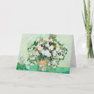 Stilleven Rozen in een vaas door Vincent van Gogh Kaart