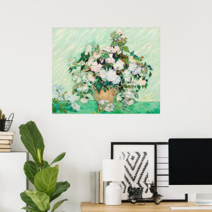 Stilleven Rozen in een vaas door Vincent van Gogh Poster