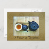 Stilleven Theesetting Foto met aangepaste tekst Briefkaart (Voorkant / Achterkant)