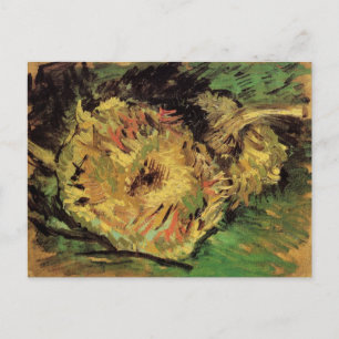 Stilleven Twee Gesneden Zonnebloemen door Vincent Briefkaart