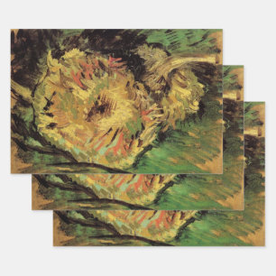 Stilleven Twee Gesneden Zonnebloemen door Vincent Inpakpapier Vel