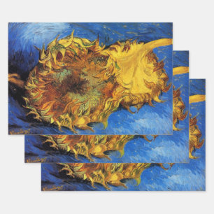 Stilleven Twee Gesneden Zonnebloemen door Vincent Inpakpapier Vel