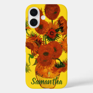 Stilleven vaas met 15 zonnebloemen Vincent van Gog iPhone 16 Hoesje