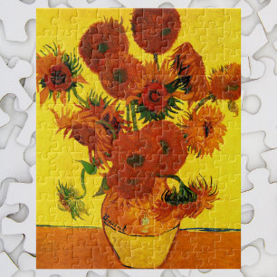 Stilleven vaas met 15 zonnebloemen Vincent van Gog Legpuzzel