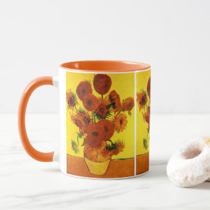 Stilleven vaas met 15 zonnebloemen Vincent van Gog Mok