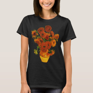 Stilleven vaas met 15 zonnebloemen Vincent van Gog T-shirt