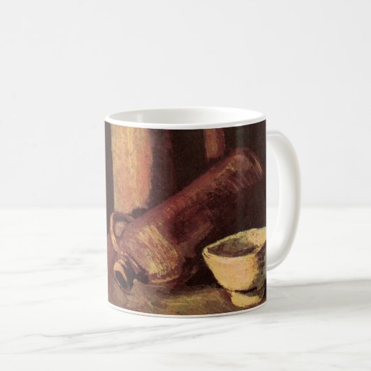 Stilleven van 4 stenen flessen door Vincent van Go Koffiemok (Voorkant rechts)