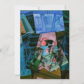 Stilleven voor een open raam door Juan Gris Kaart (Voorkant)