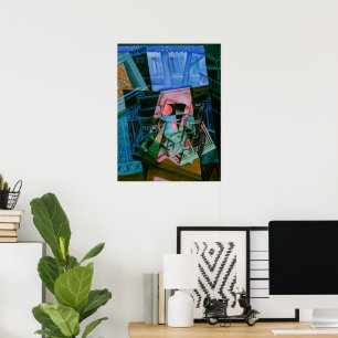 Stilleven voor een open raam door Juan Gris Poster