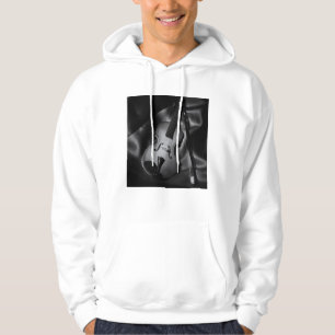 Stilleven zwart-wit afbeelding van een viool hoodie