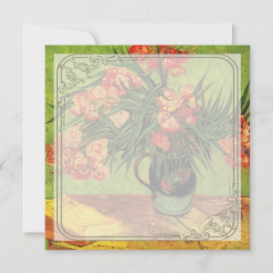 Stillevenvaas met oleanders en boeken, Van Gogh