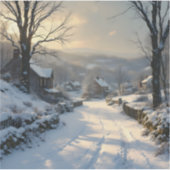 Stillness After Snowfall - Square Vinyl Sticker (Voorkant)