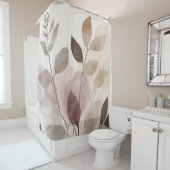 Stillness in Motion Warm Minimalist Design Douchegordijn (In situ)