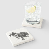 Stillness With Substance Stenen Onderzetter (Zijkant)