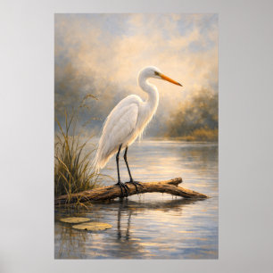 Stillwater Egreta Kustwildlife Poster