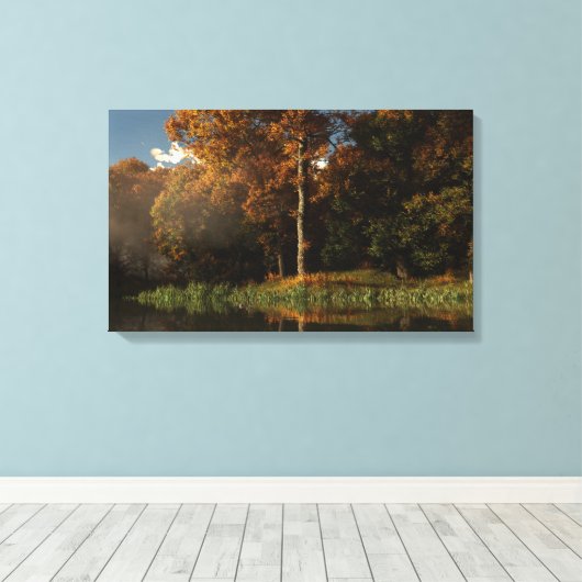 Stillwater (Herfst) Canvas Afdruk (Insitu (Houten vloer))